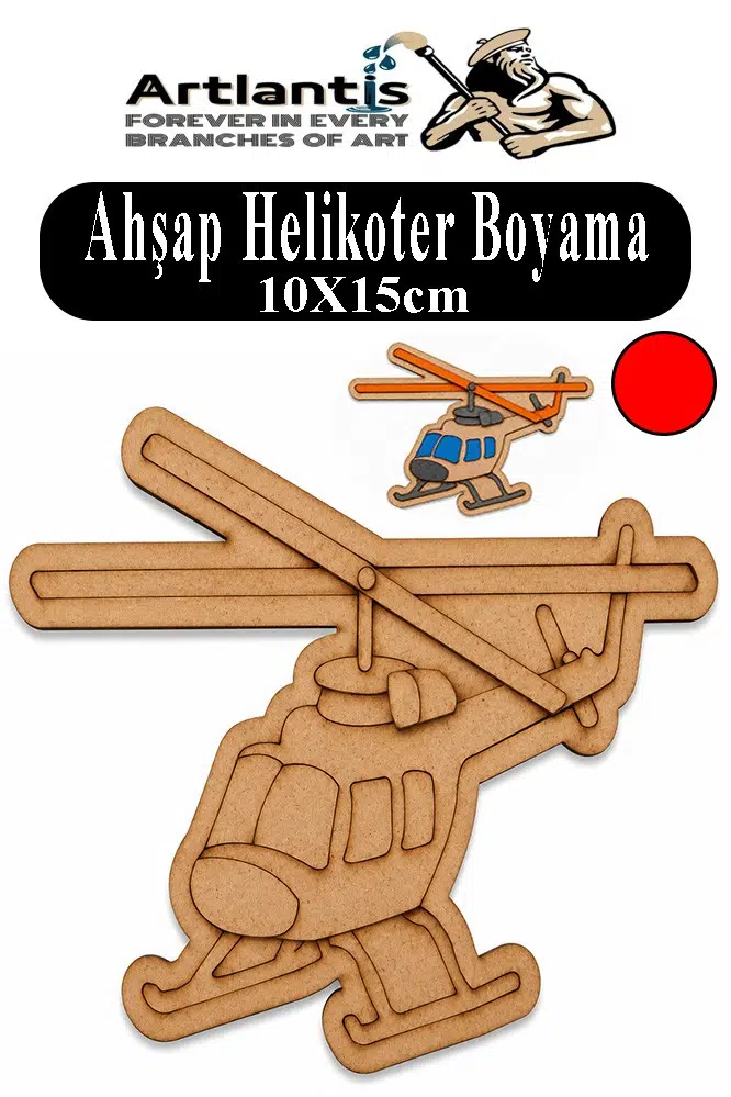 Ahşap Boyama Araçlar 1 Adet 10x15cm Taşıtlar Boyama Figürü Etkinlik Çoçuk Gelişim Motor Beceri Kreş Anasınıfı - Kırmızı