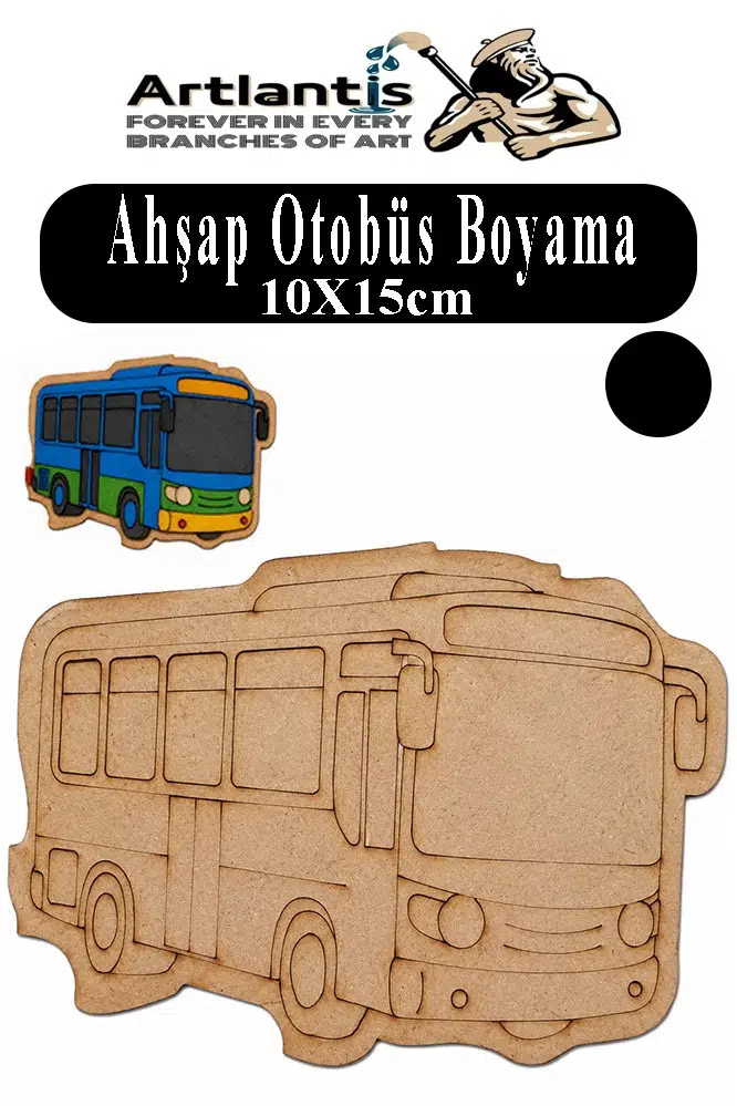 Ahşap Boyama Araçlar 1 Adet 10x15cm Taşıtlar Boyama Figürü Etkinlik Çoçuk Gelişim Motor Beceri Kreş Anasınıfı - Siyah