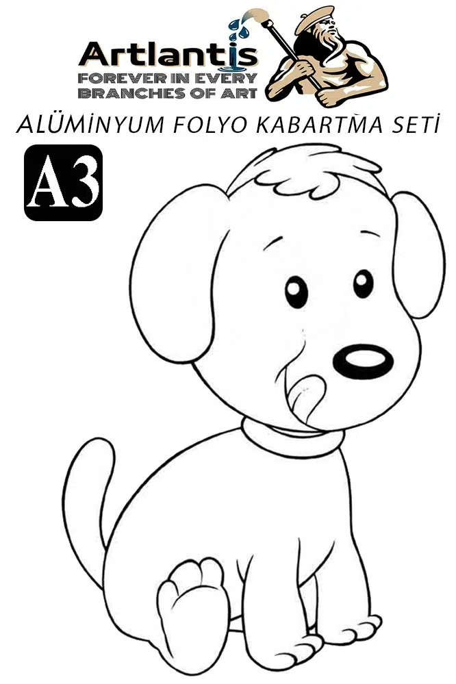 Alüminyum Folyo Kabartma Seti A3 30x40 cm 1 Paket Aliminyum Folyo Seti Kabartma Seti Sanatsal Hobi El Becerisi Geliştir - Siyah