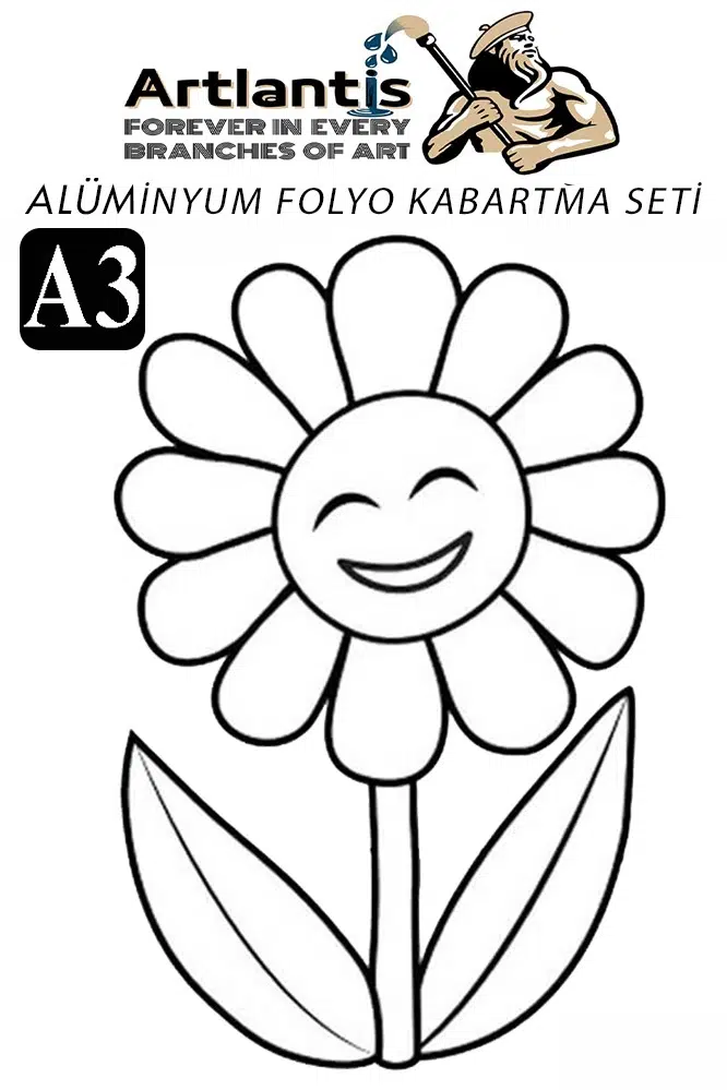Alüminyum Folyo Kabartma Seti A3 30x40 cm 1 Paket Aliminyum Folyo Seti Kabartma Seti Sanatsal Hobi El Becerisi Geliştir - Krem