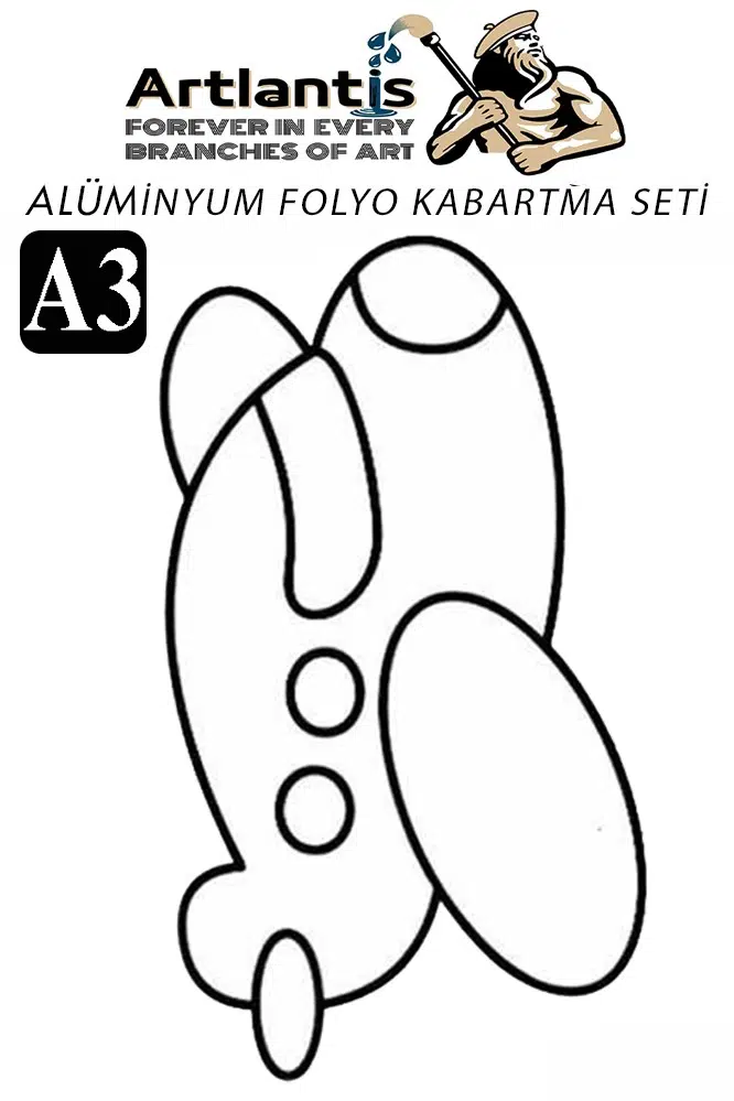 Alüminyum Folyo Kabartma Seti A3 30x40 cm 1 Paket Aliminyum Folyo Seti Kabartma Seti Sanatsal Hobi El Becerisi Geliştir - Beyaz