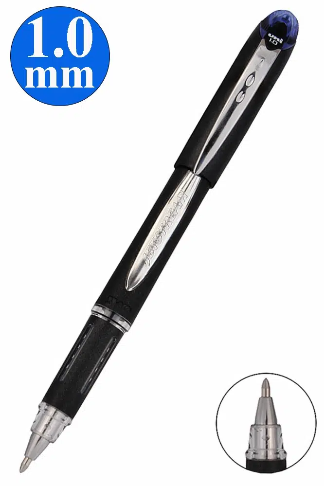 İmza Kalemi 1 Adet Uniball Jetstream 1.0 mm Roller Pilot Kalem SX-210 Hızlı Yazı Kalemi Roller Uçlu Likit Mürekkepli - Mavi