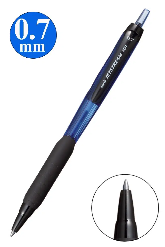 Jel Uçlu Pilot Kalem 1 Adet Uniball Jetstream SXN-101 0.7 mm Roller Basmalı Pilot Kalem Roller Uçlu Likit Mürekkepli - Mavi