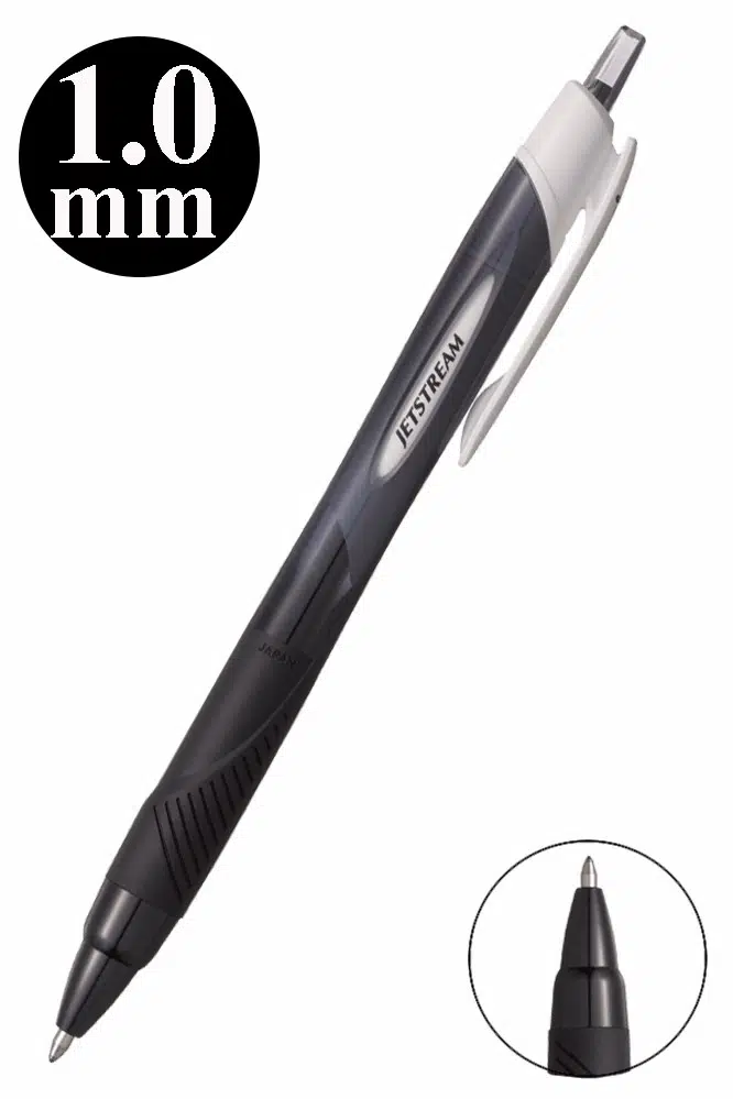 Jel Uçlu Pilot Kalem 1 Adet Uniball Jetstream SXN-150S 1.0 mm Roller Basmalı Pilot Kalem Roller Uçlu Likit Mürekkepli - Siyah