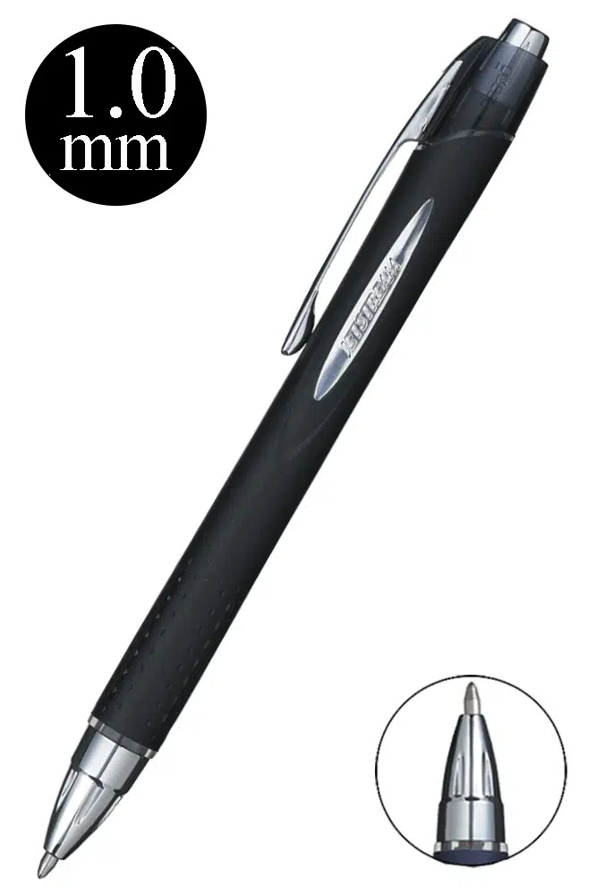 Jel Uçlu Pilot Kalem 1 Adet Uniball Jetstream SXN-210 1.0 mm Roller Basmalı Pilot Kalem Roller Uçlu Likit Mürekkepli - Siyah