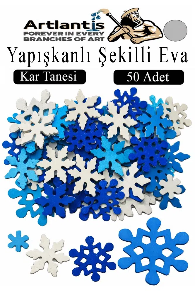 Şekilli Eva Yapışkanlı 50 li 1 Paket Kendinden Yapışkanlı Eva Sticker Okul Öncesi Kreş Ana Sınıfı Etkinlik Proje - Gri