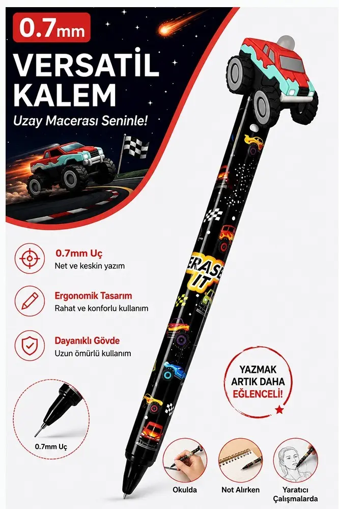 Uçlu Kalem 0.7 mm Erkek Modeli 1 Adet Fixpoint 4765 0.7mm Uçlu Versatil Mekanik Uçlu Kurşun Kalem Hediyelik - Kırmızı