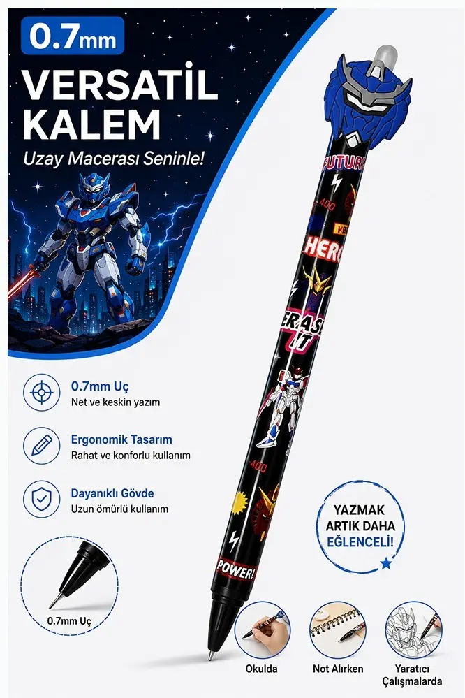 Uçlu Kalem 0.7 mm Erkek Modeli 1 Adet Fixpoint 4765 0.7mm Uçlu Versatil Mekanik Uçlu Kurşun Kalem Hediyelik - Mavi