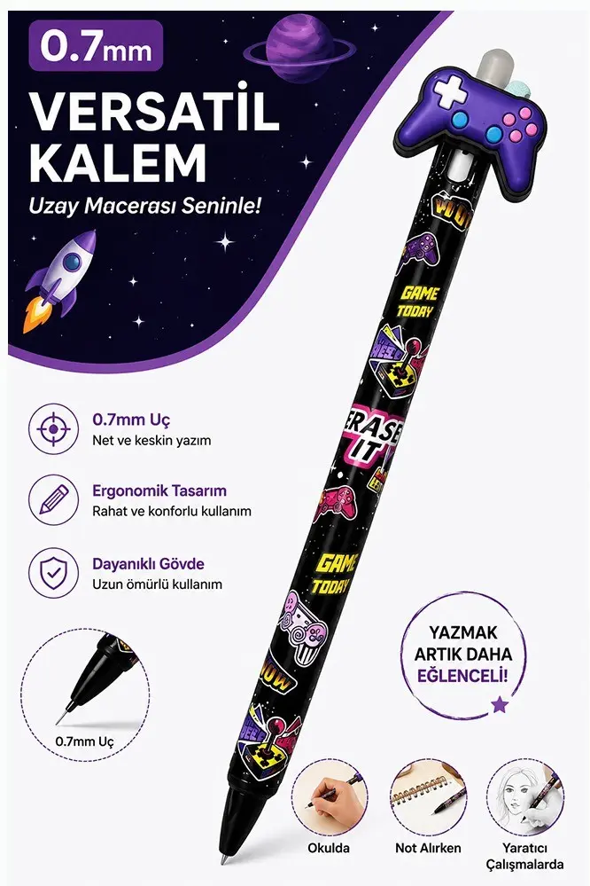 Uçlu Kalem 0.7 mm Erkek Modeli 1 Adet Fixpoint 4765 0.7mm Uçlu Versatil Mekanik Uçlu Kurşun Kalem Hediyelik - Mor