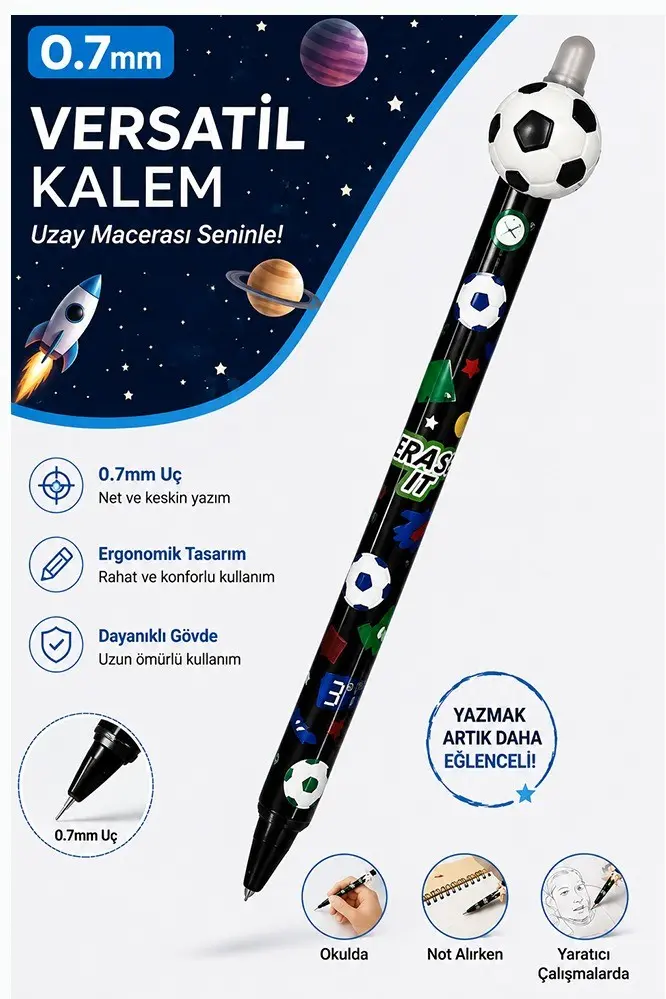 Uçlu Kalem 0.7 mm Erkek Modeli 1 Adet Fixpoint 4765 0.7mm Uçlu Versatil Mekanik Uçlu Kurşun Kalem Hediyelik - Siyah